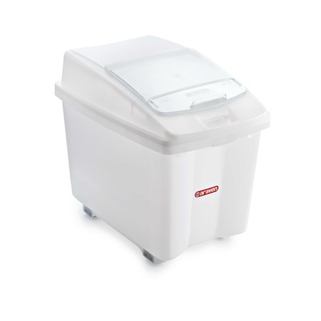 ARAVEN INGREDIENT BIN  26 Gal WITH WHEELS, REMOVABLE TRANSPARENT LID, 27 3/4" X 18 1/4" X 22 7/8" 00920
